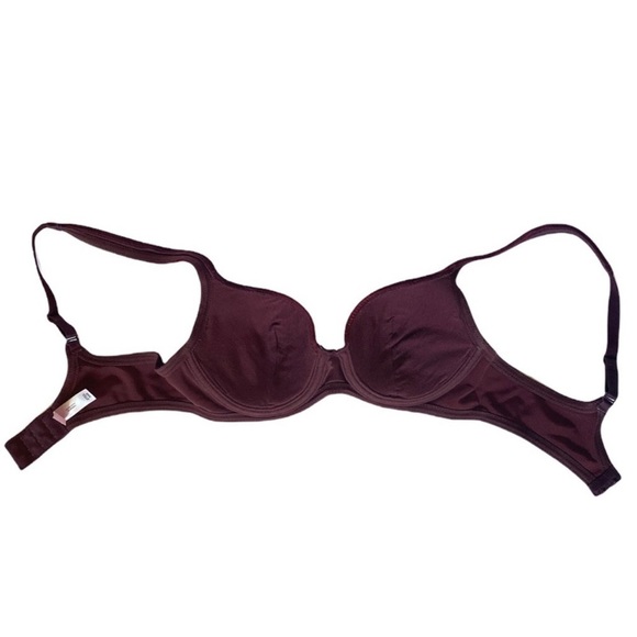 Victoria’s Secret dark red velvet underwire bra and matching thong panty set - Picture 8 of 13